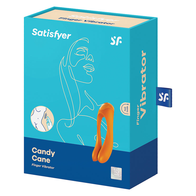 Satisfyer Candy Cane Finger Vibrator-Orange [WS $24.00]