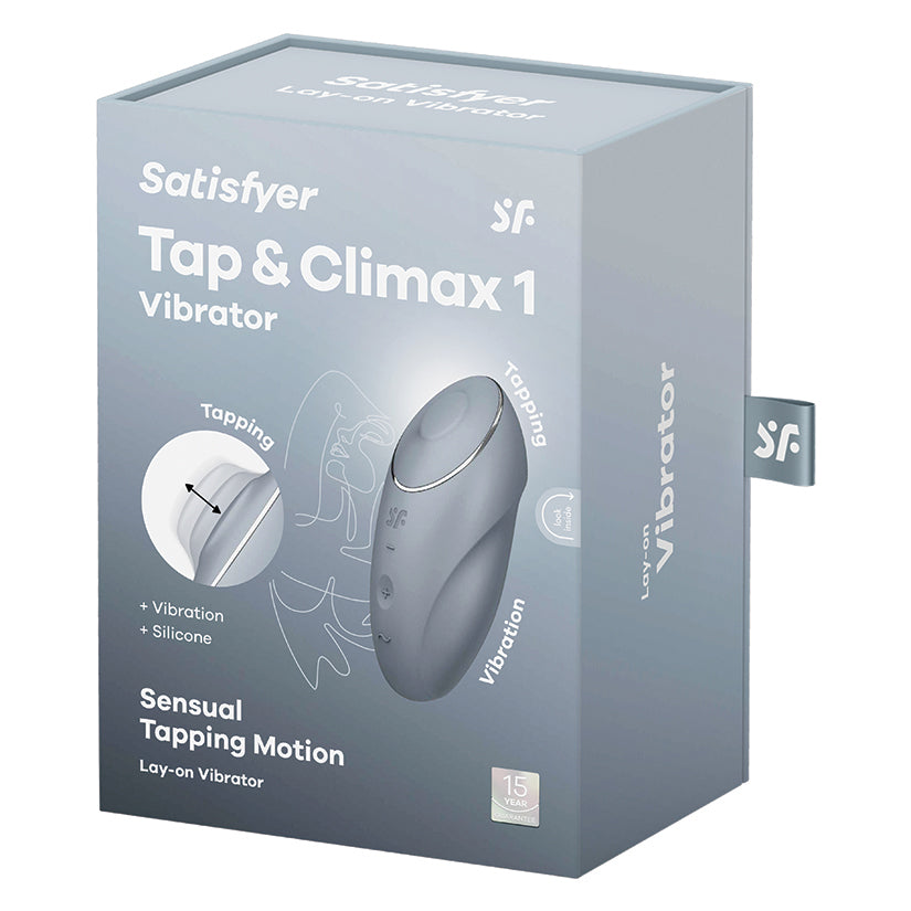 Satisfyer Tap and Climax 1-Bluegrey [WS $26.00]