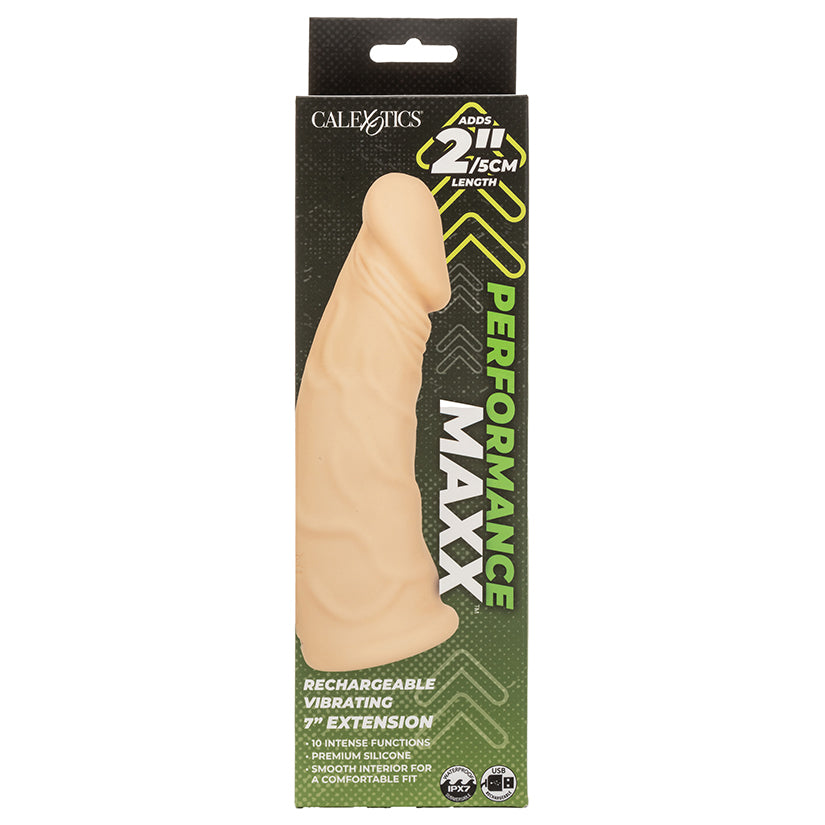 Performance Maxx Rechargeable Vibrating Extension-Ivory 7"