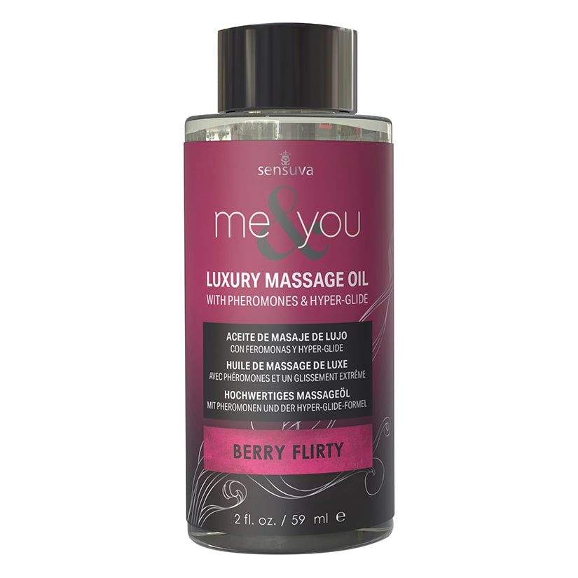 Sensuva Me & You Massage Oil-Berry Flirty 2oz