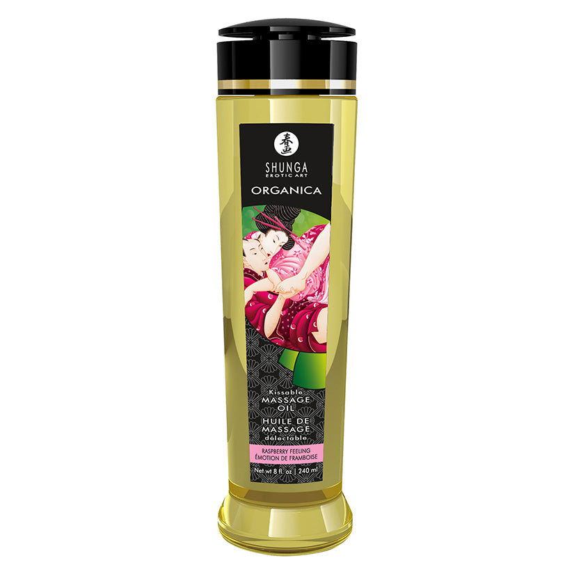 Shunga Organica Kissable Massage Oils-Raspberry Feeling 8oz