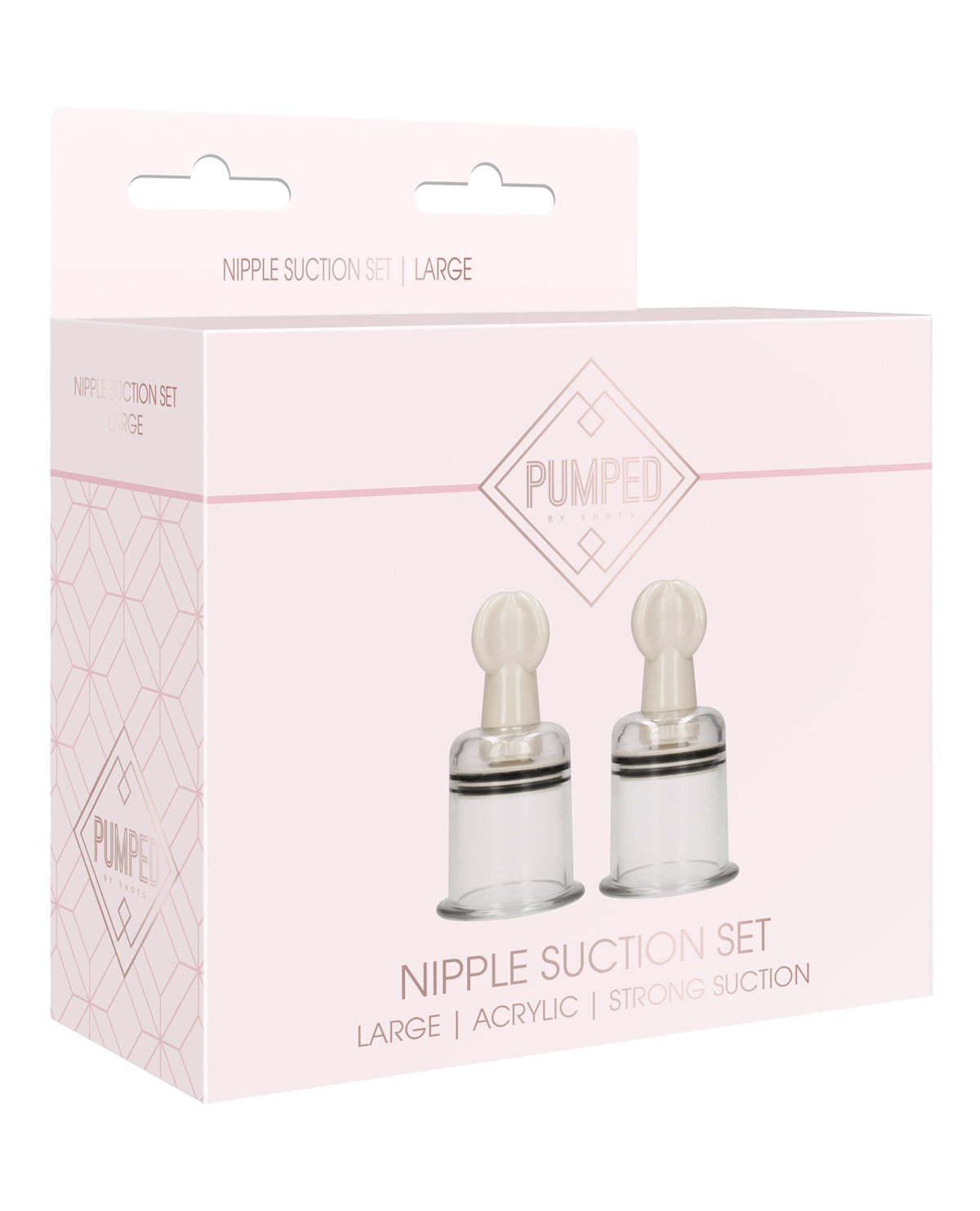 Shots Pumped Nipple Suction Set - Large Clear