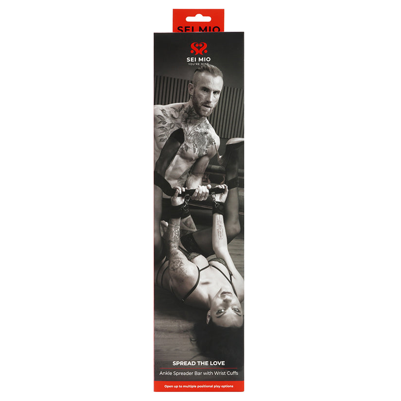 SEI MIO Spread the Love Ankle Spreader Bar with Wrist Cuffs