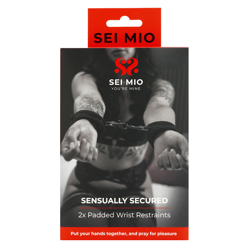 SEI MIO Sensually Secured Padded Wrist Restraints