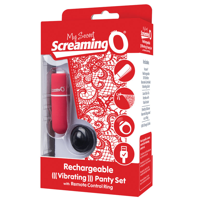 Screaming O My Secret Charged Remote Control Panty Vibe-Red [WS $37.65]
