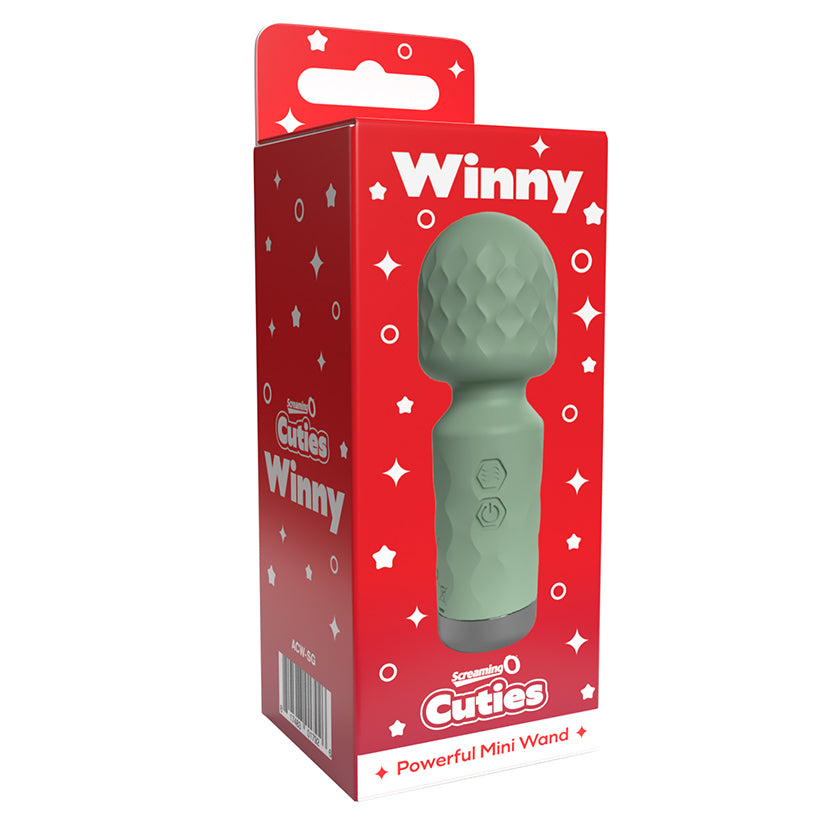 Screaming O Cuties Winny Vibrating Mini Wand-Sage Green