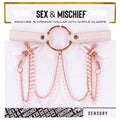 S&M Peaches �n CreaMe Collar with Nipple Clamps
