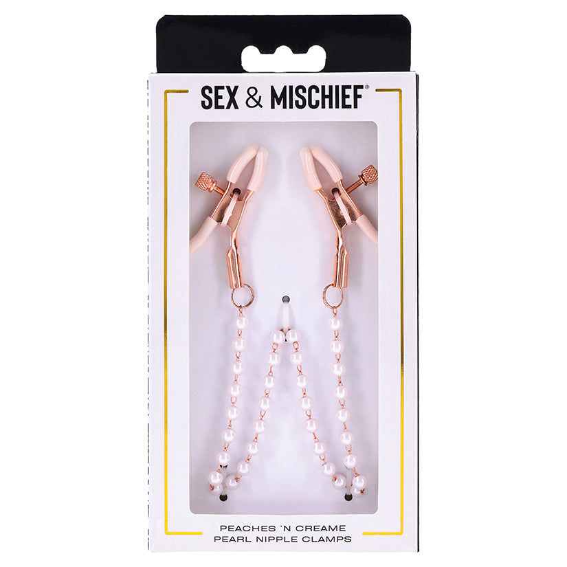 S&M Peaches �n CreaMe Pearl Nipple Clamps