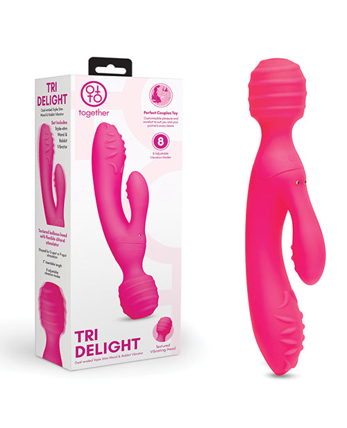 Together Tri Delight Dual-Ended Triple Stim Wand & Rabbit Vibrator