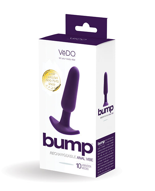 VeDO Bump Rechargeable Anal Vibe - Deep Purple