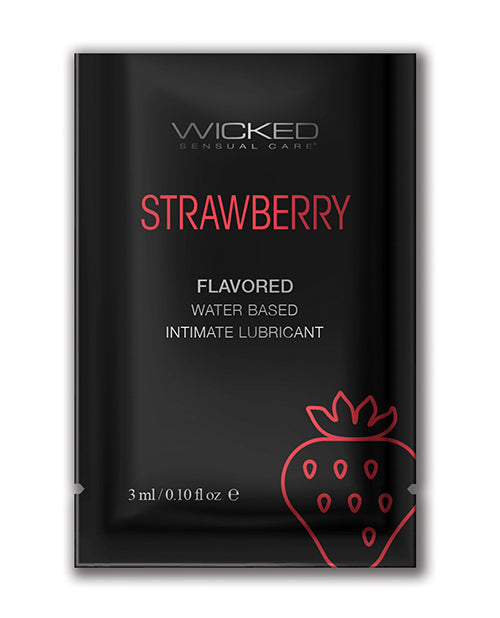 Wicked Sensual Care Waterbased Lubricant - .1 oz Strawberry