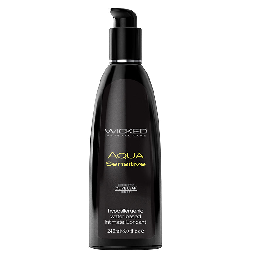 Wicked Sensual Care Aqua Sensitive Waterbased Hypoallergenic Lube 8oz [WS $12.00]