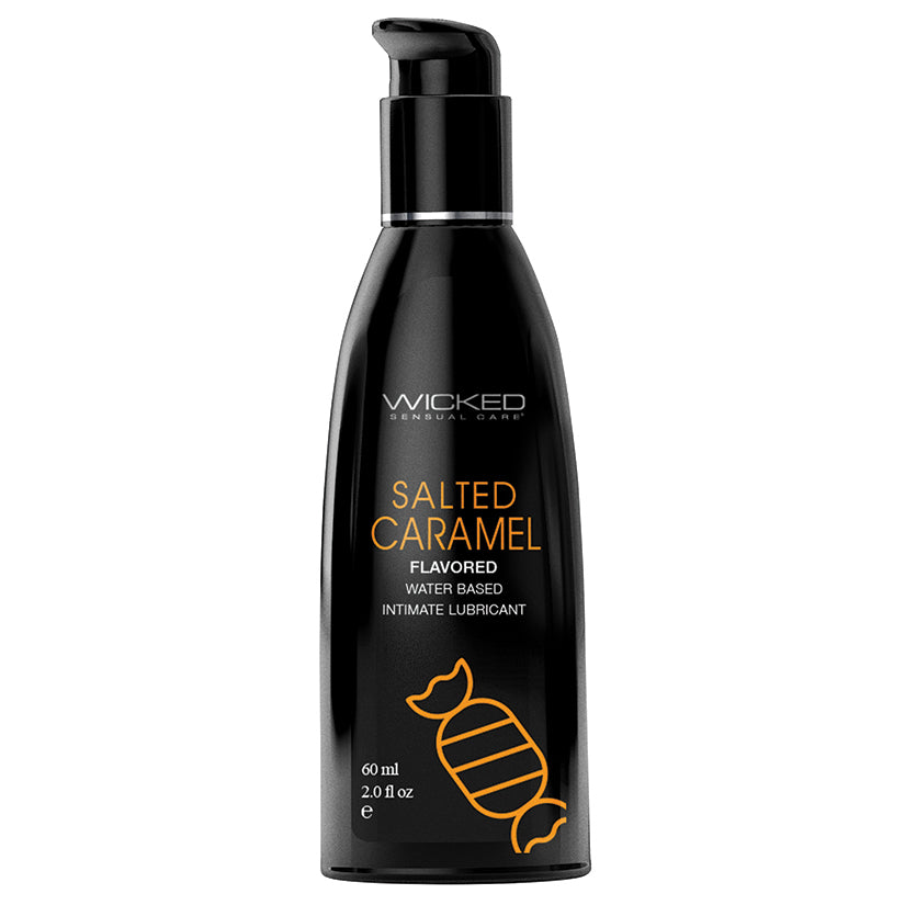 Wicked Sensual Care Aqua Flavored Lube-Salted Caramel 2oz