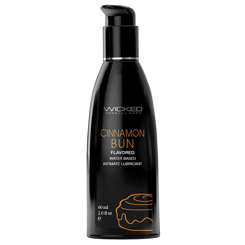 Wicked Sensual Care Aqua Flavored Lube-Cinnamon Bun 2oz
