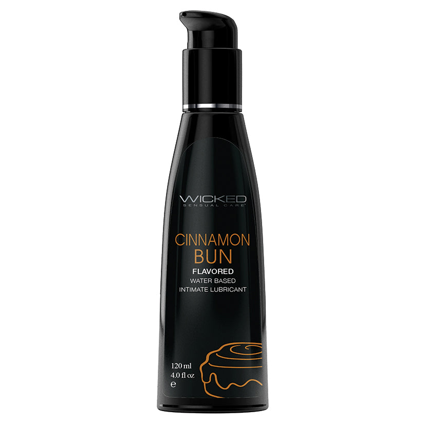 Wicked Sensual Care Aqua Flavored Lube-Cinnamon Bun 4oz