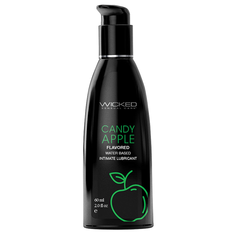 Wicked Sensual Care Aqua Flavored Lube-Candy Apple 2oz