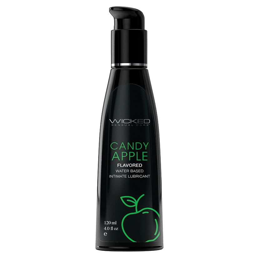 Wicked Sensual Care Aqua Flavored Lube-Candy Apple 4oz