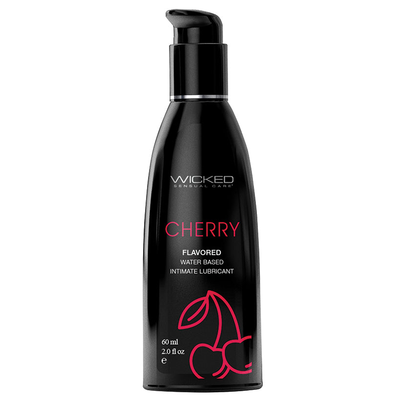 Wicked Sensual Care Aqua Flavored Lube-Cherry 2oz