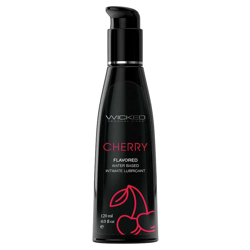 Wicked Sensual Care Aqua Flavored Lube-Cherry 4oz