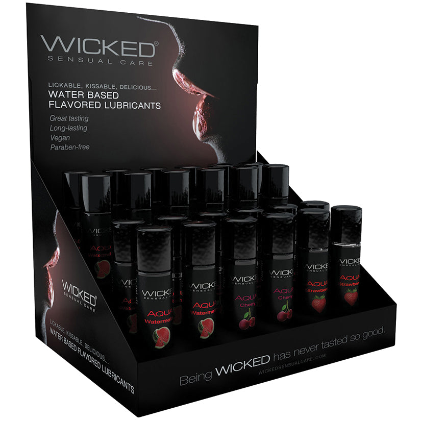 Wicked Sensual Care Aqua Classic Flavors 1oz Display of 24