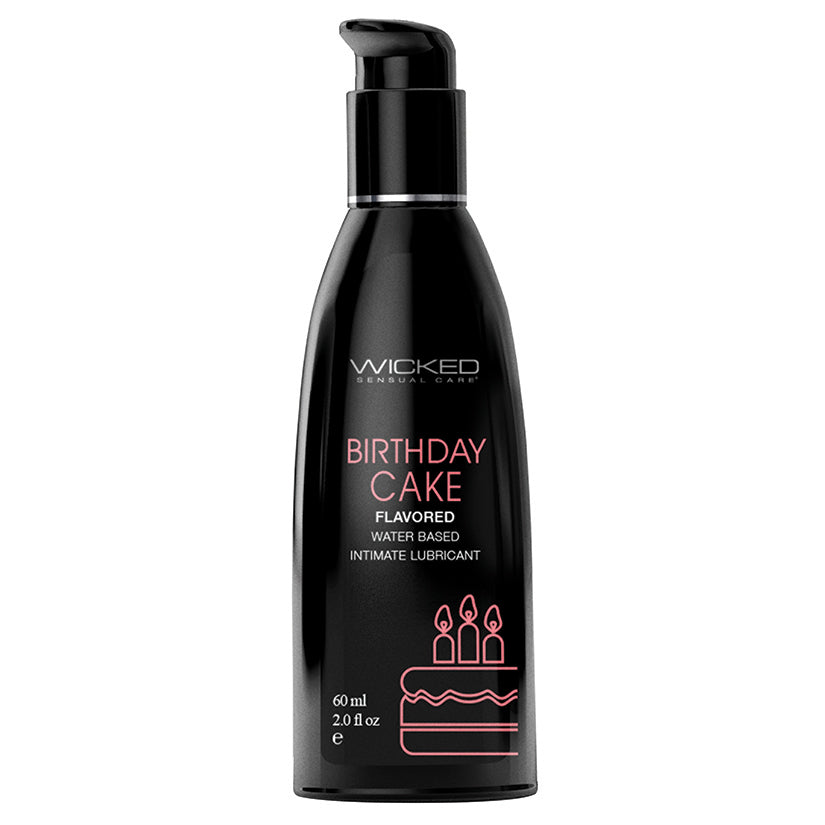 Wicked Sensual Care Aqua Flavored Lube-Birthday Cake 2oz