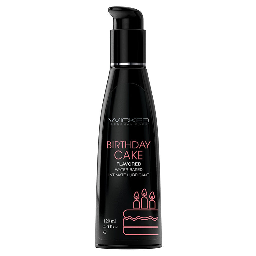 Wicked Sensual Care Aqua Flavored Lube-Birthday Cake 4oz