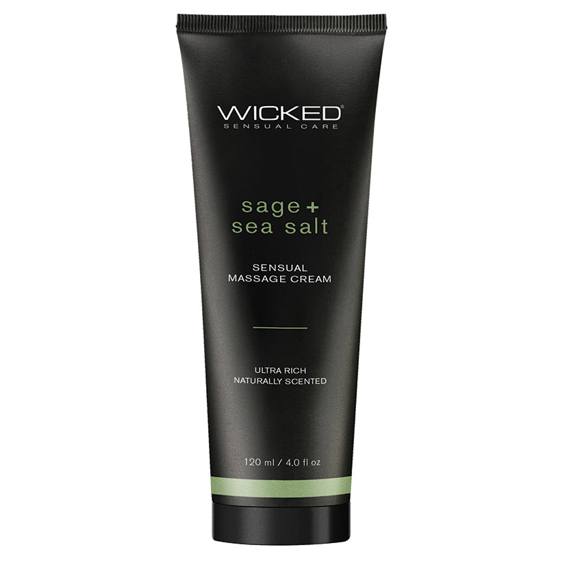 Wicked Sensual Care Sensual Massage Cream-Sage + Sea Salt Scented 4oz