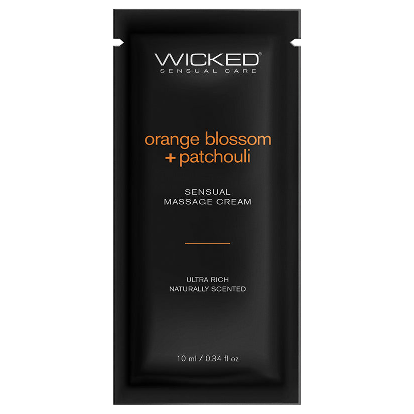 Wicked Sensual Care Sensual Massage Cream-Orange Blossom + Patchouli Scented 10ml