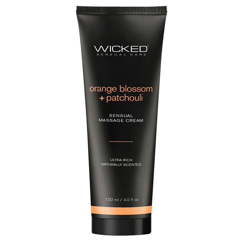 Wicked Sensual Care Sensual Massage Cream-Orange Blossom + Patchouli Scented 4oz