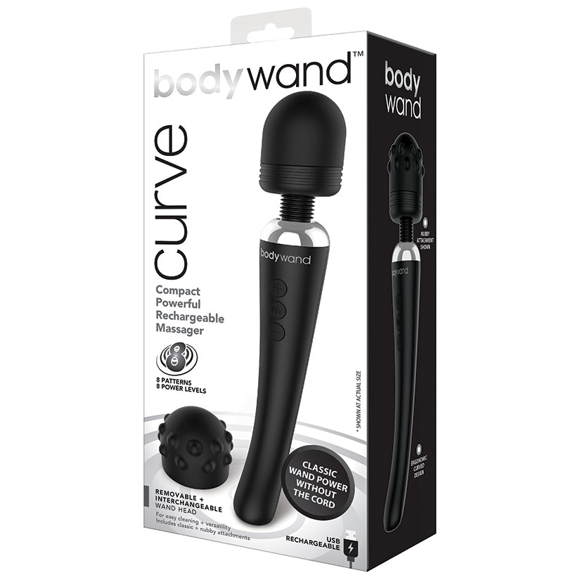 Bodywand Curve Rechargeable Wand-Black [WS $58.55]