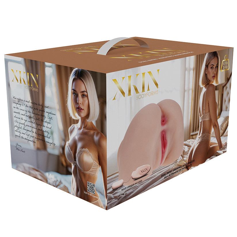 Xkin Mia Hart Dual Entry Masturbator-Flesh