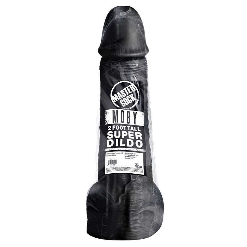 Moby 2 Foot Tall Super Dildo - Black [DROP SHIP ONLY]