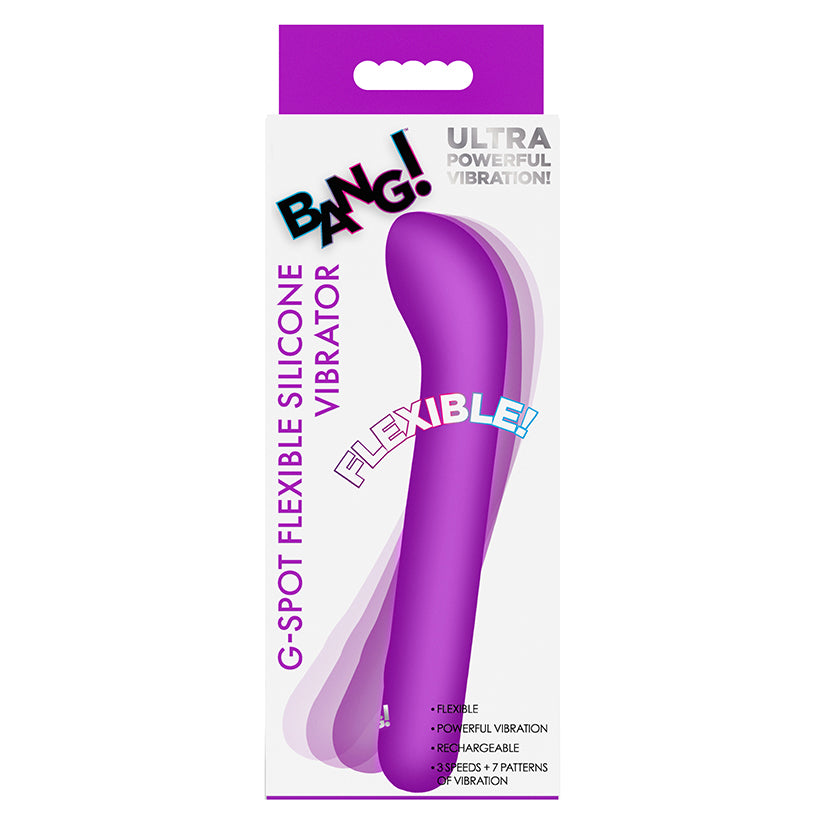 Bang! G-Spot Flexible Silicone Vibrator-Purple