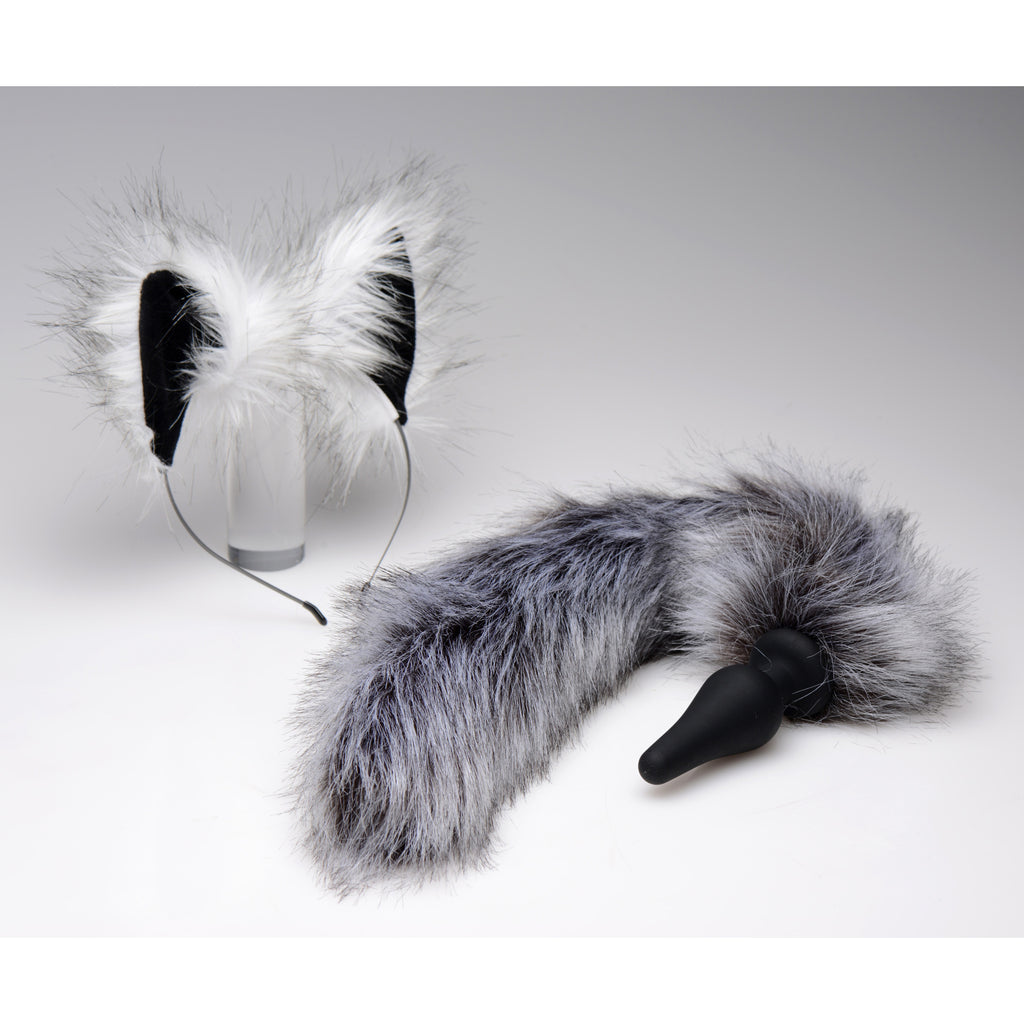 Tailz Wolf Tail and Ears Set-Grey
