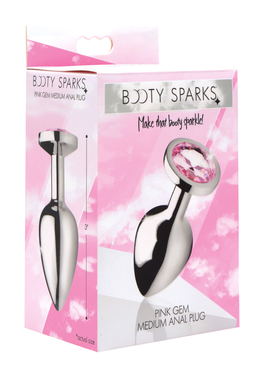 Booty Sparks Pink Gem Anal Plug-Medium