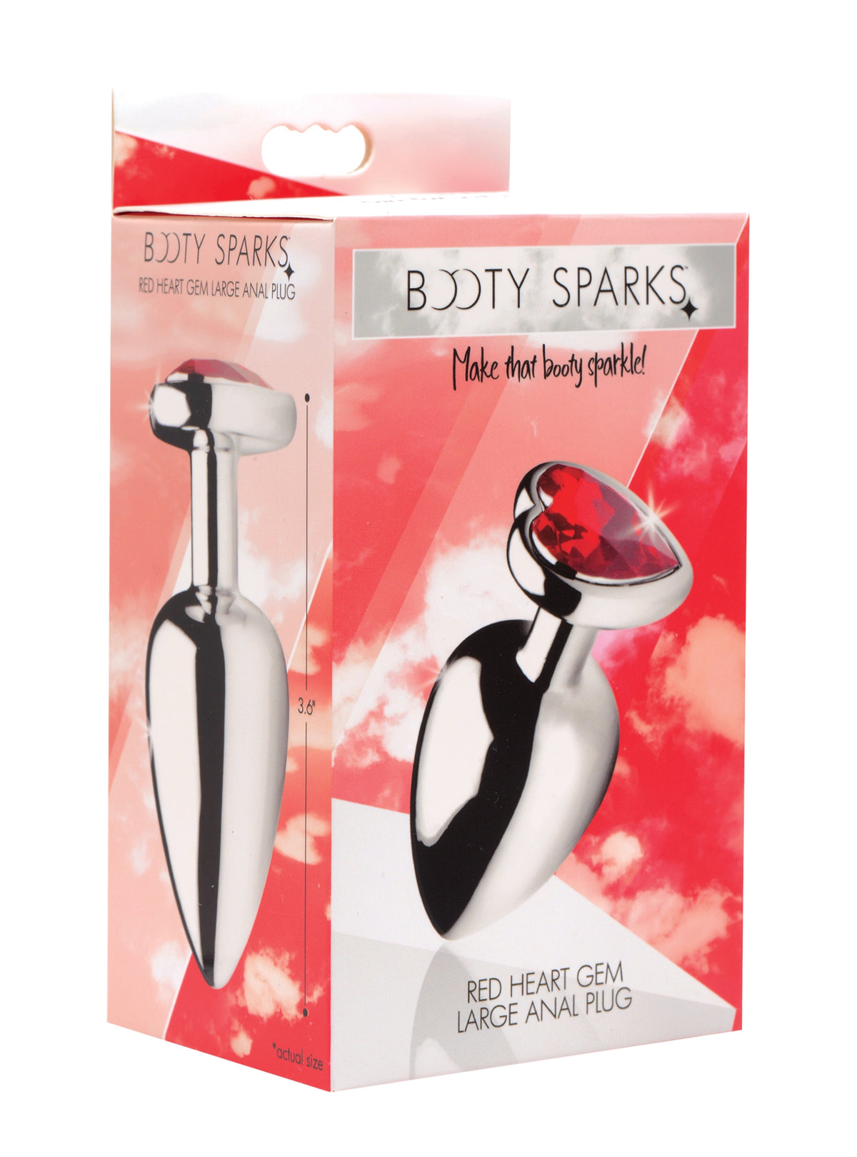 Booty Sparks Red Heart Gem Anal Plug-Large