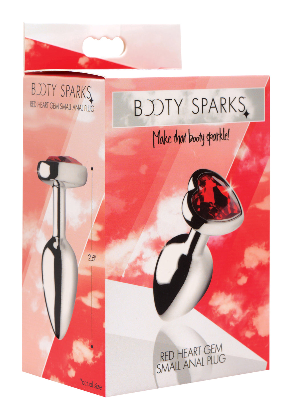 Booty Sparks Red Heart Gem Anal Plug-Small