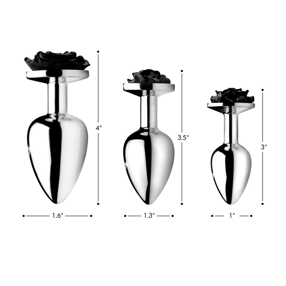 Booty Sparks Black Rose Anal Plug-Medium