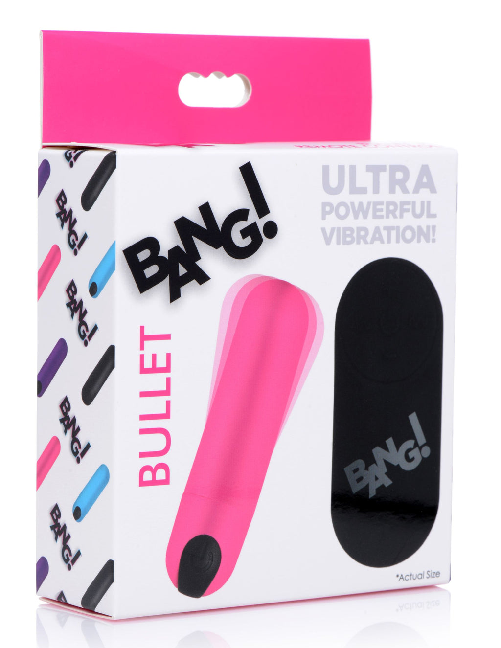 Bang Vibrating Bullet with Remote Control-Pink