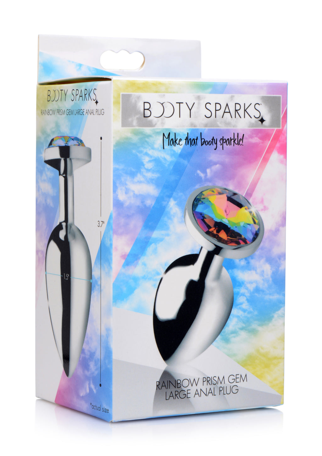 Booty Sparks Rainbow Prism Gem Anal Plug-Large