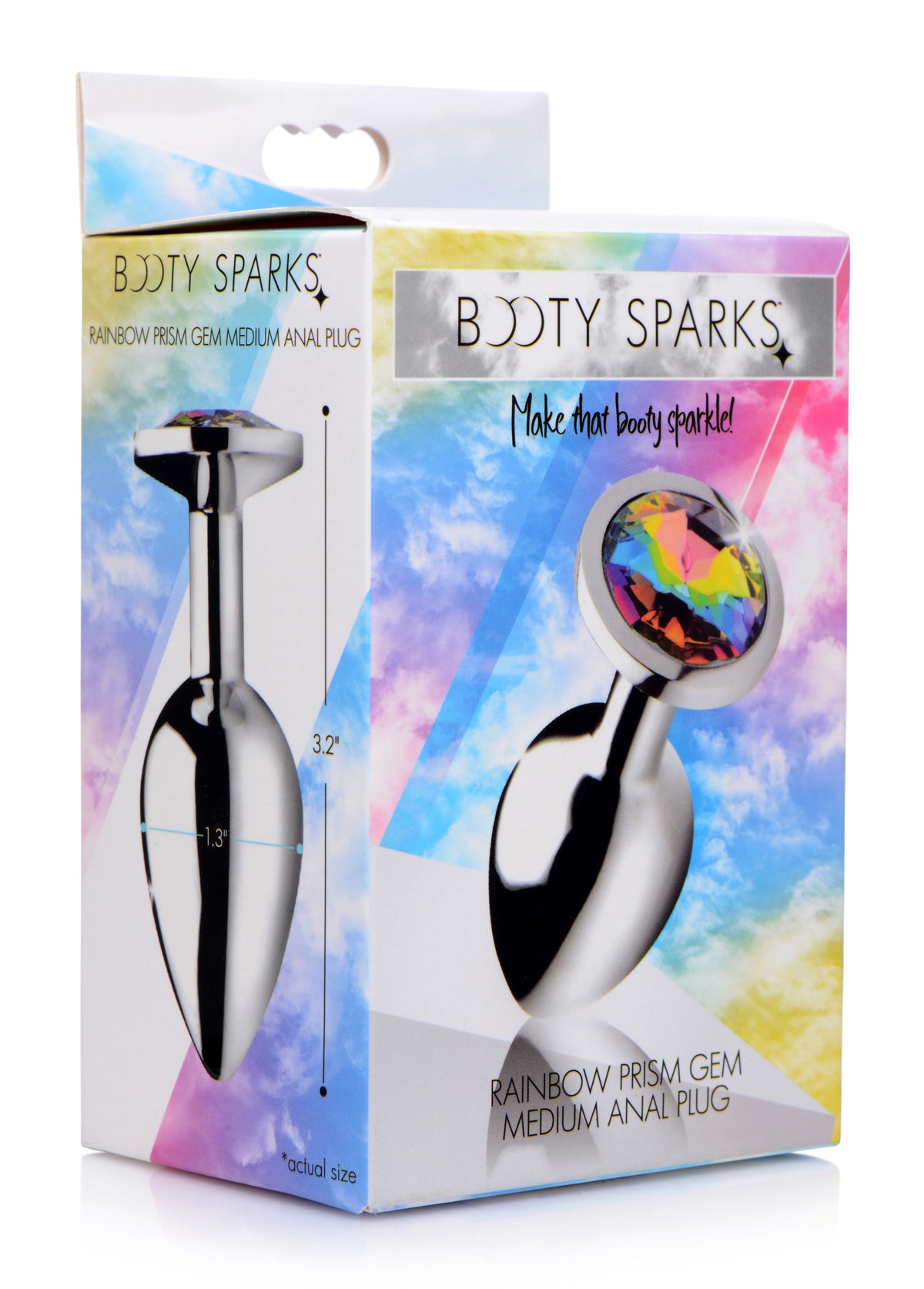 Booty Sparks Rainbow Prism Gem Anal Plug-Medium