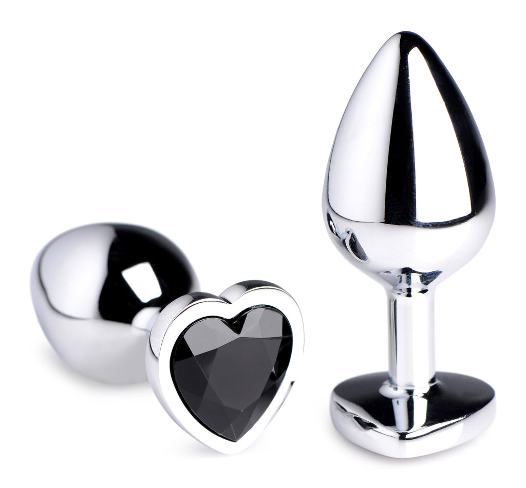 Booty Sparks Black Heart Gem Anal Plug-Medium