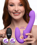 10X Remote Control Ergo-Fit G-Pulse Inflatable and Vibrating Strapless Strap-on - Purple