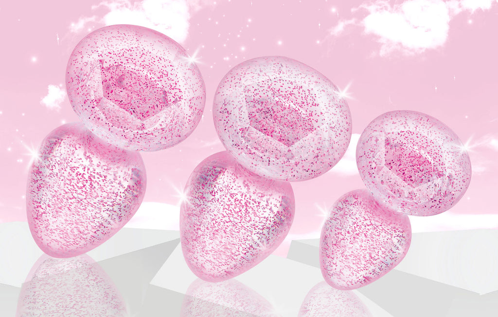 Booty Sparks Glitter Gem Anal Plug Set-Pink
