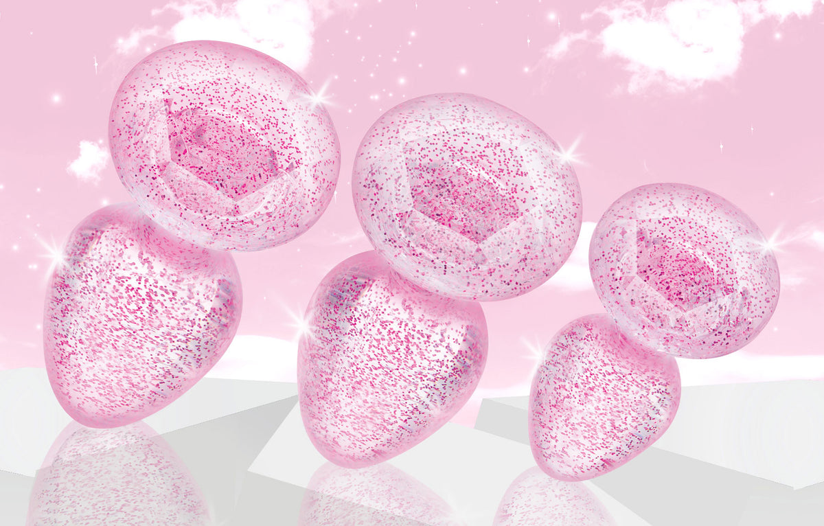 Booty Sparks Glitter Gem Anal Plug Set-Pink