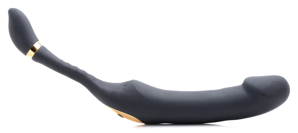 Inmi 10x Pleasure Pose Come Hither Silicone Vibrator with Poseable Clit Stim
