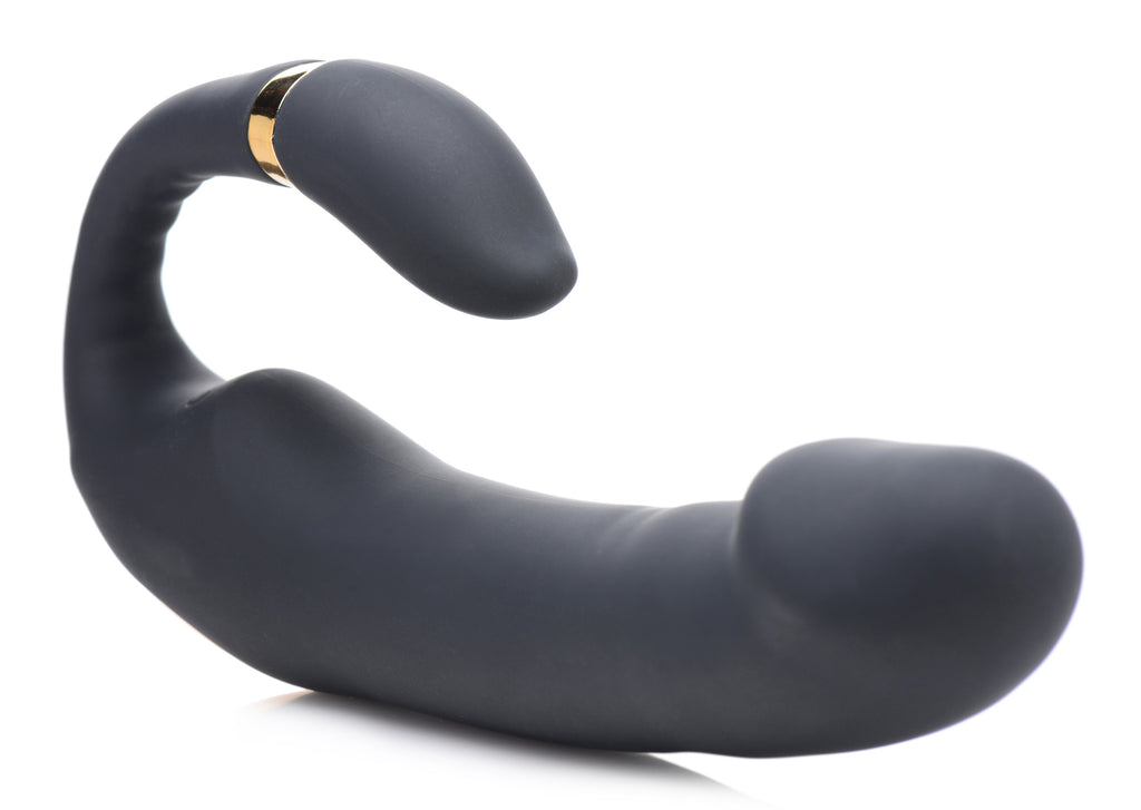 Inmi 10x Pleasure Pose Come Hither Silicone Vibrator with Poseable Clit Stim