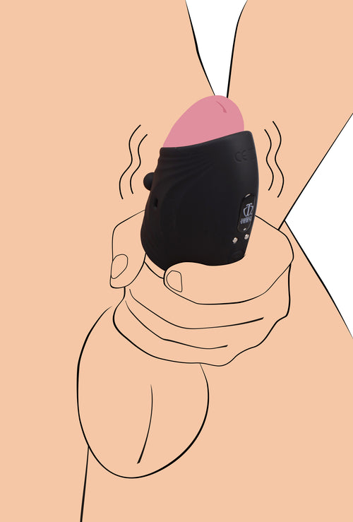 10X Pleasure Stroke Vibrating Silicone Penis Sleeve
