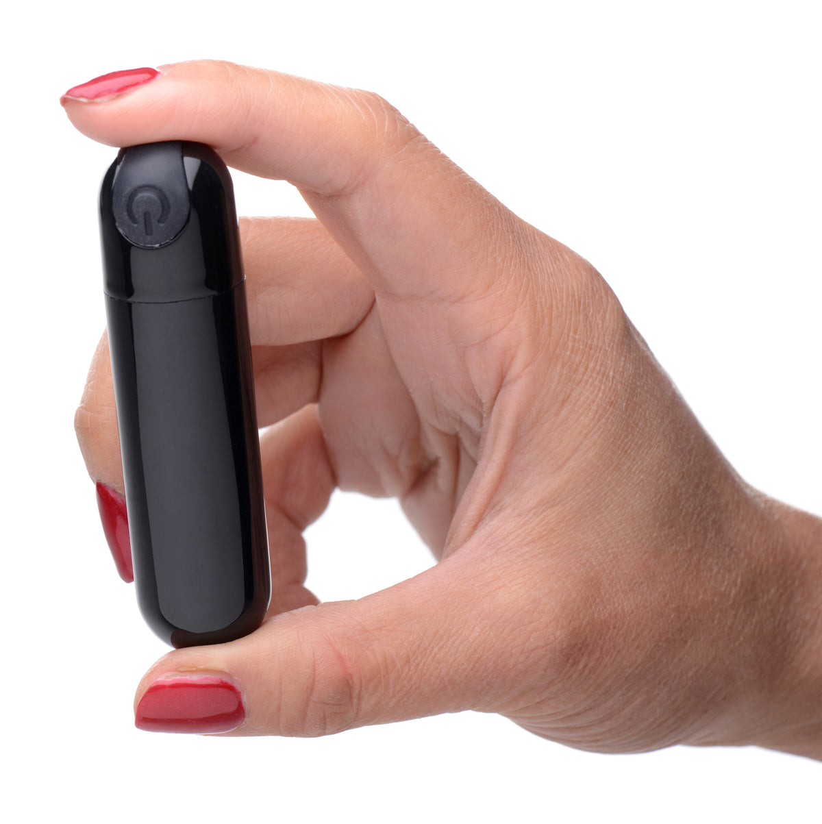 Bang! 10X Rechargeable Vibrating Metallic Bullet-Black