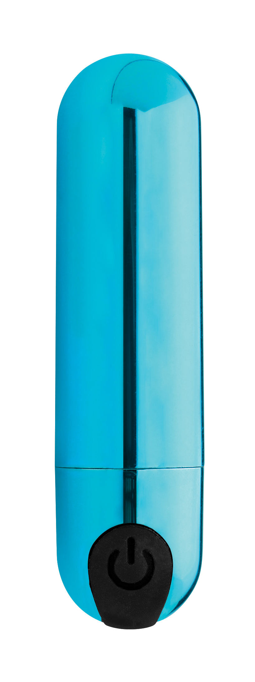 Bang! 10X Rechargeable Vibrating Metallic Bullet-Blue